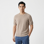 Crestwood - Wool Textured Knit Tee — Khaki