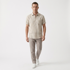 Coastline - Linen Short Sleeve — Beige