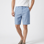 Marlow - Linen Shorts — Light Blue