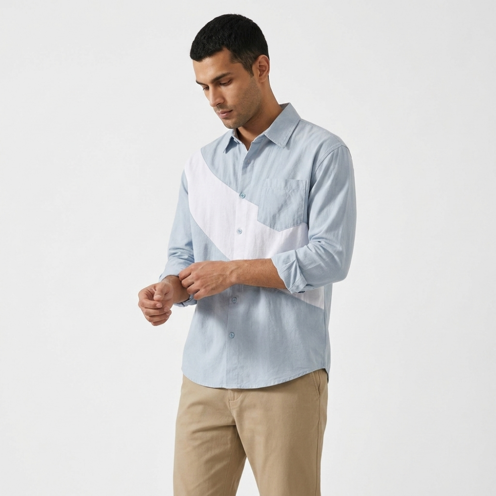 Zephyr - Cotton Shirt — Light Blue
