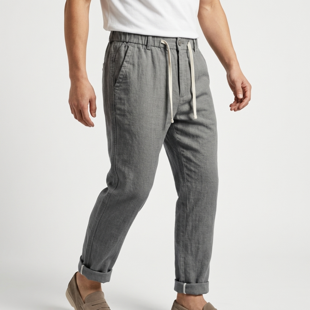 Harlan – Cotton Pants — Gray