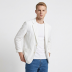 Cassian – Cotton Blazer — White