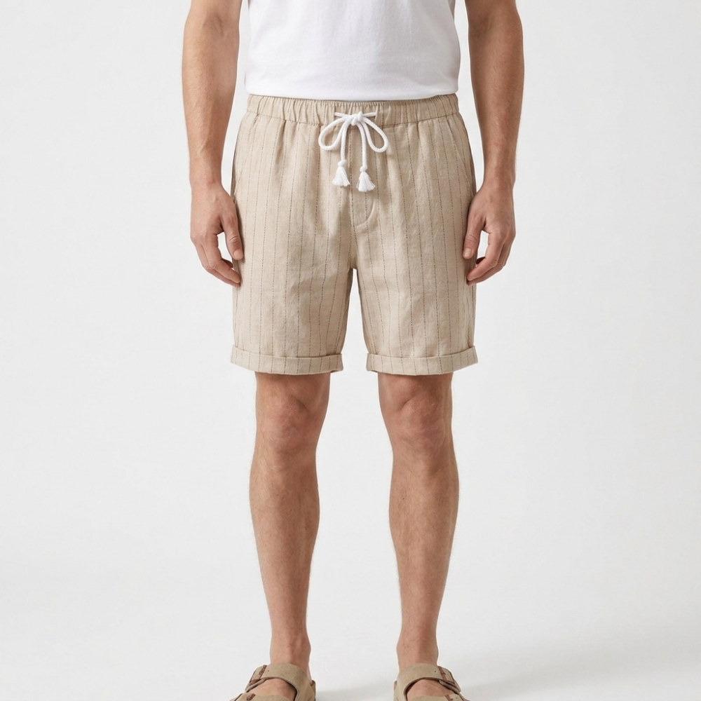 Taylor - Linen Shorts — Light khaki