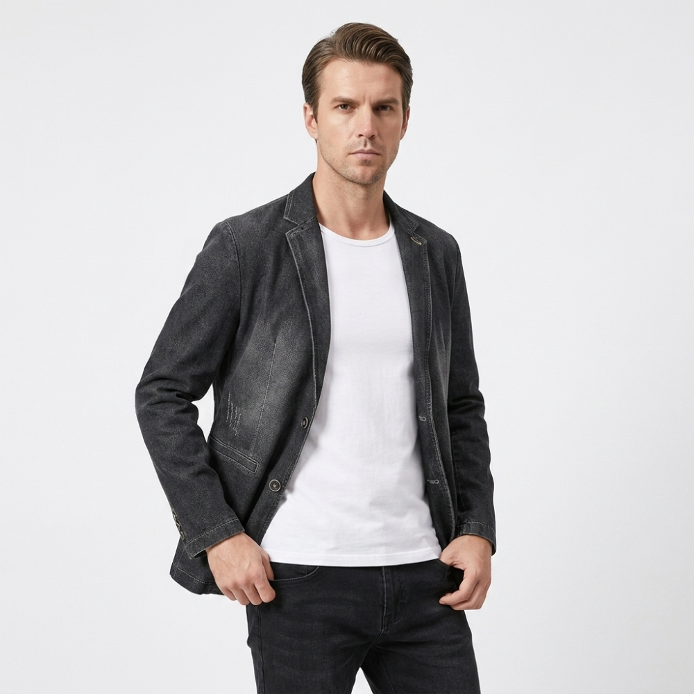 Grantham – Cotton Blazer — Black
