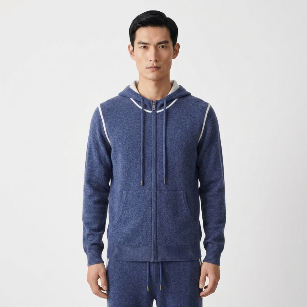 Ravine – Cashmere Wool Hoodie — Royal Blue