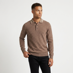 Barron – Wool Polo Sweater — Tan