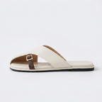 Selene – Slip On Flats — White