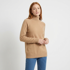 Bloom – Cashmere Turtleneck Sweater — Tan