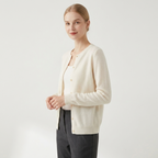 Rivermist – Cashmere Cardigan — White