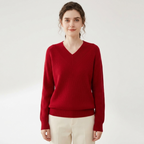 Skyloam – Cashmere Wool Sweater — Red