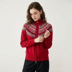 Windward – Cashmere Wool Cardigan — Wine Red