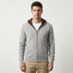 HavenPeak – Wool Hoodie — Light Gray/Coffee