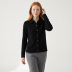 Loomstead – Cashmere Wool Cardigan — Black