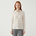 Loomstead – Cashmere Wool Cardigan — White