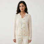 Wavecrest – Cashmere Wool Cardigan — White
