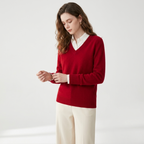 Cliffhaven – Cashmere Wool Sweater — Red
