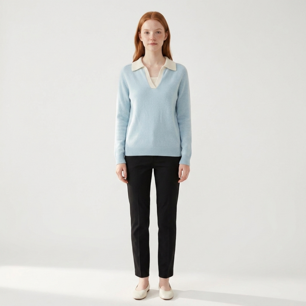 Equinox – Cashmere Wool Polo Sweater