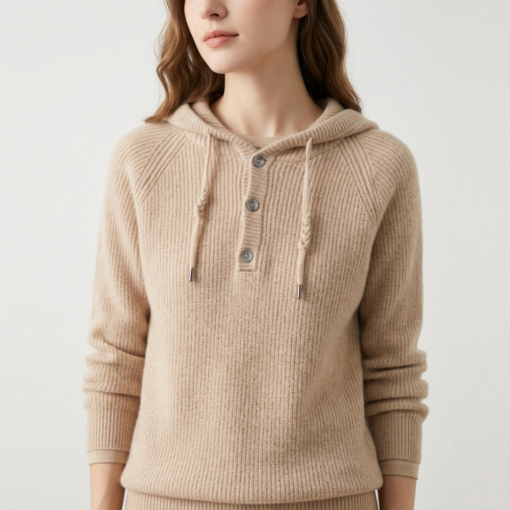 Loomhaven – Cashmere Wool Hooded Cardigan