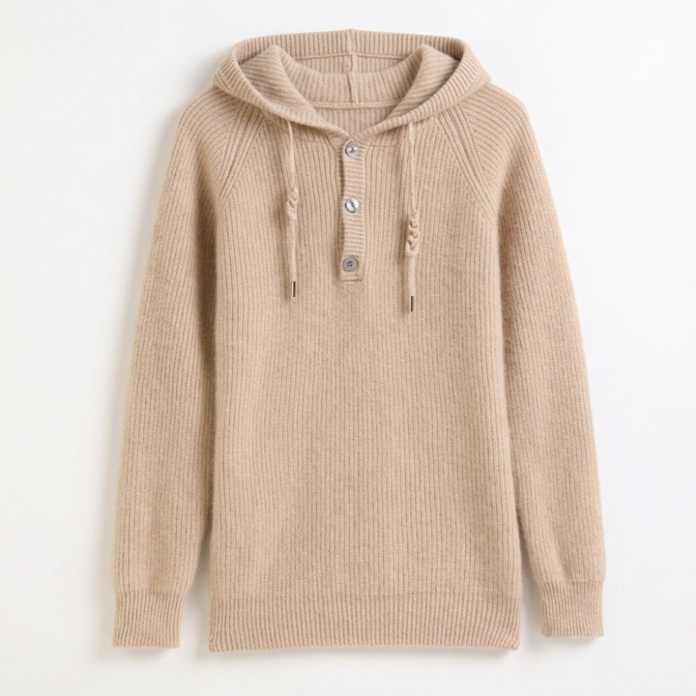 Loomhaven – Cashmere Wool Hooded Cardigan