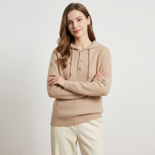 Loomhaven – Cashmere Wool Hooded Cardigan