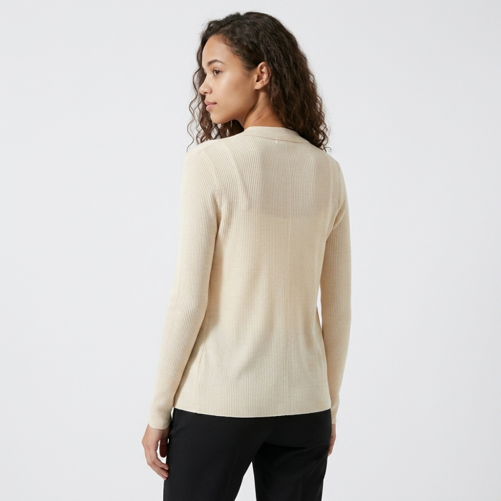 Baythread – Mulberry Silk Collared Cardigan