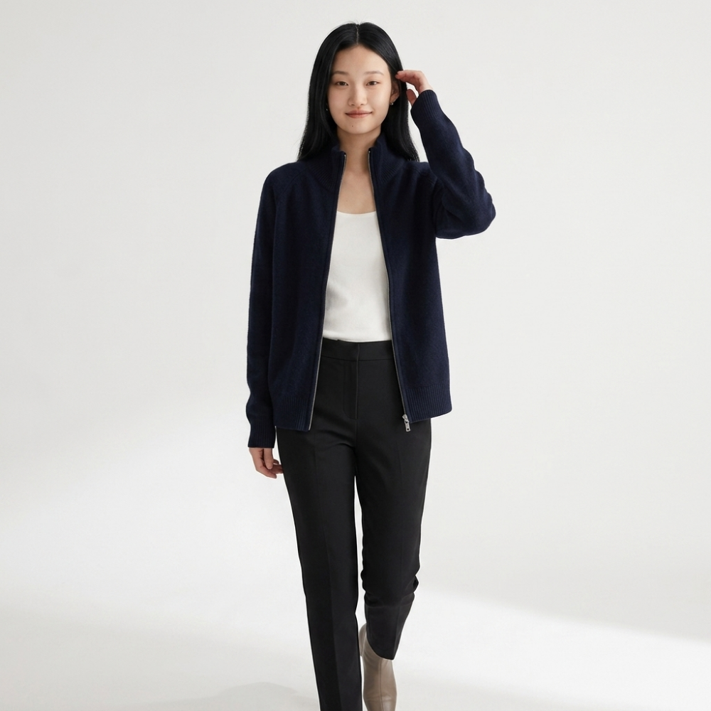 Starline – Cashmere Wool Cardigan — Black