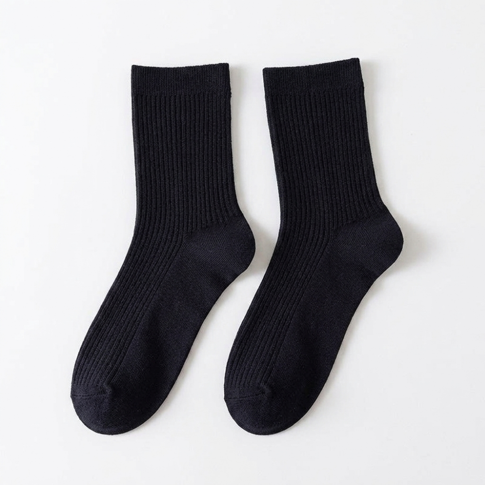 Mistford – Cotton Crew Socks — Black