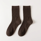 Mistford – Cotton Crew Socks — Dark Brown