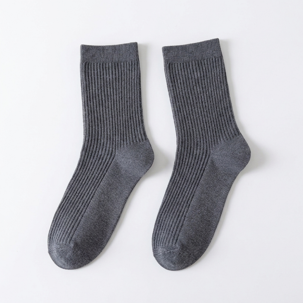 Mistford – Cotton Crew Socks — Dark Gray