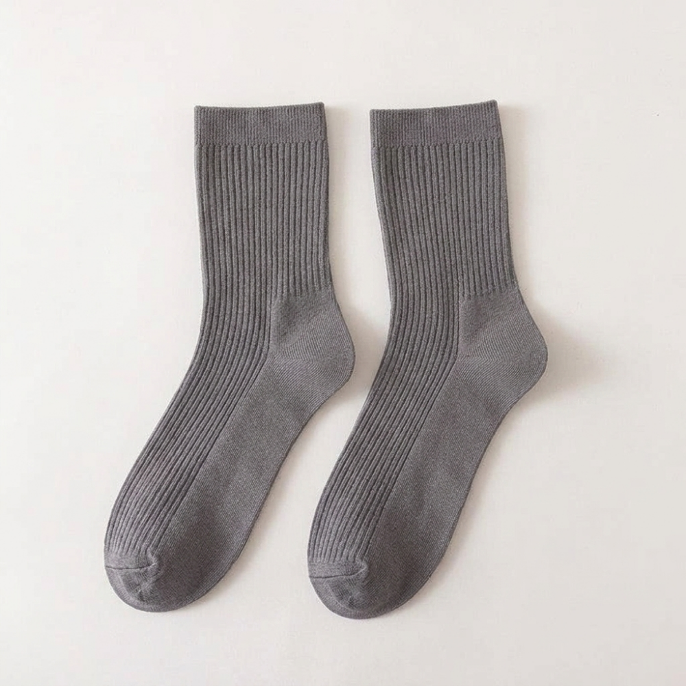 Mistford – Cotton Crew Socks — Gray