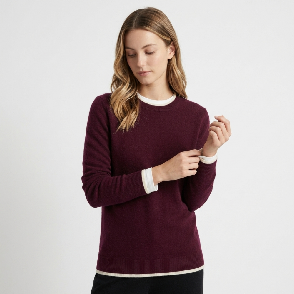 Fogharbor - Cashmere Wool Sweater — Wine Red