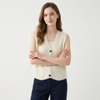 Windfell – Cashmere Wool Vest — White