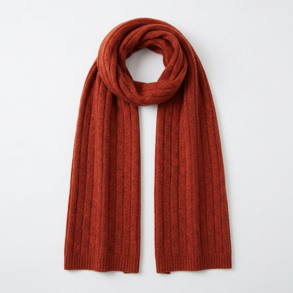 Crestwarp – Cashmere Wool Scarf — Red