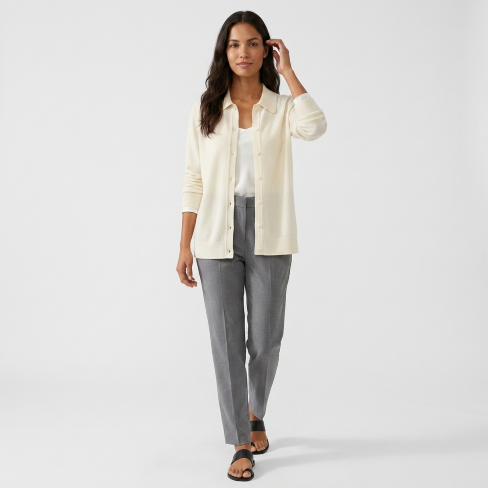 Ferncrest – Cashmere Wool Sweater — Beige