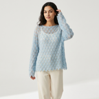 Scaleweave – Cashmere Wool Sweater — Light Blue