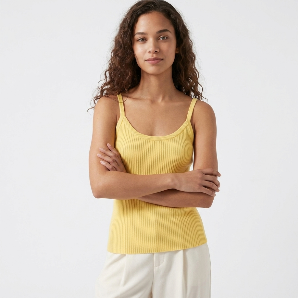 Valeweave – Cashmere Wool Tank Top — Yellow