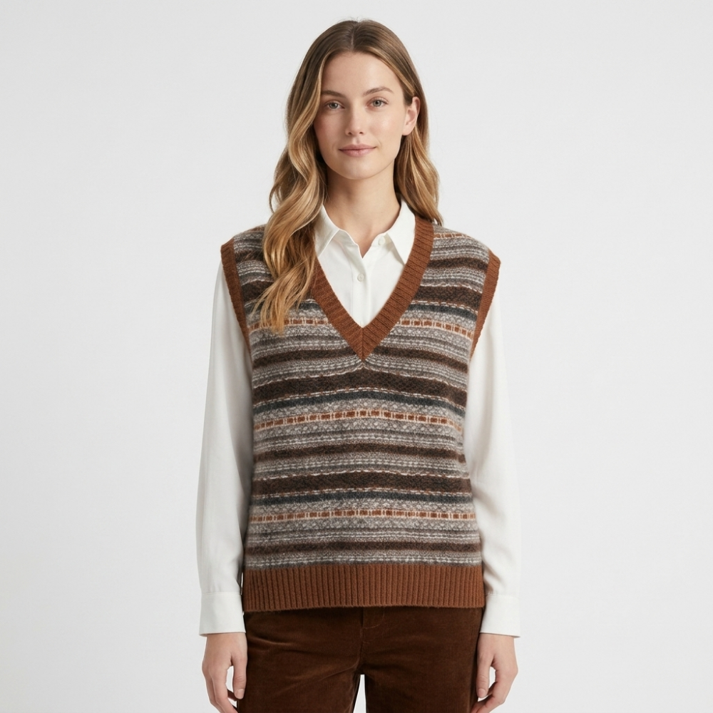 Oakridge – Cashmere Wool Vest — Brown