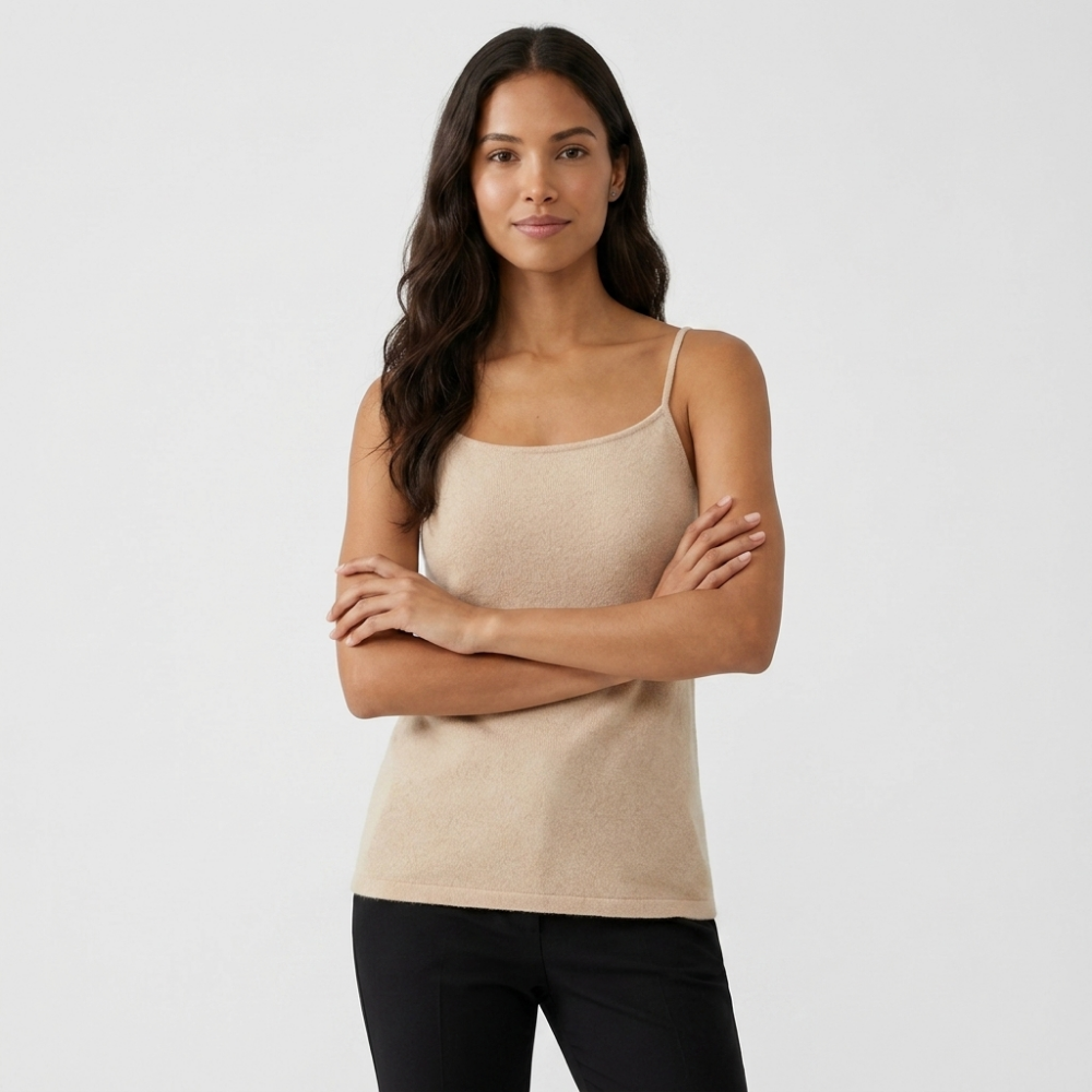 Sirocco – Cashmere Wool Tank Top — Beige
