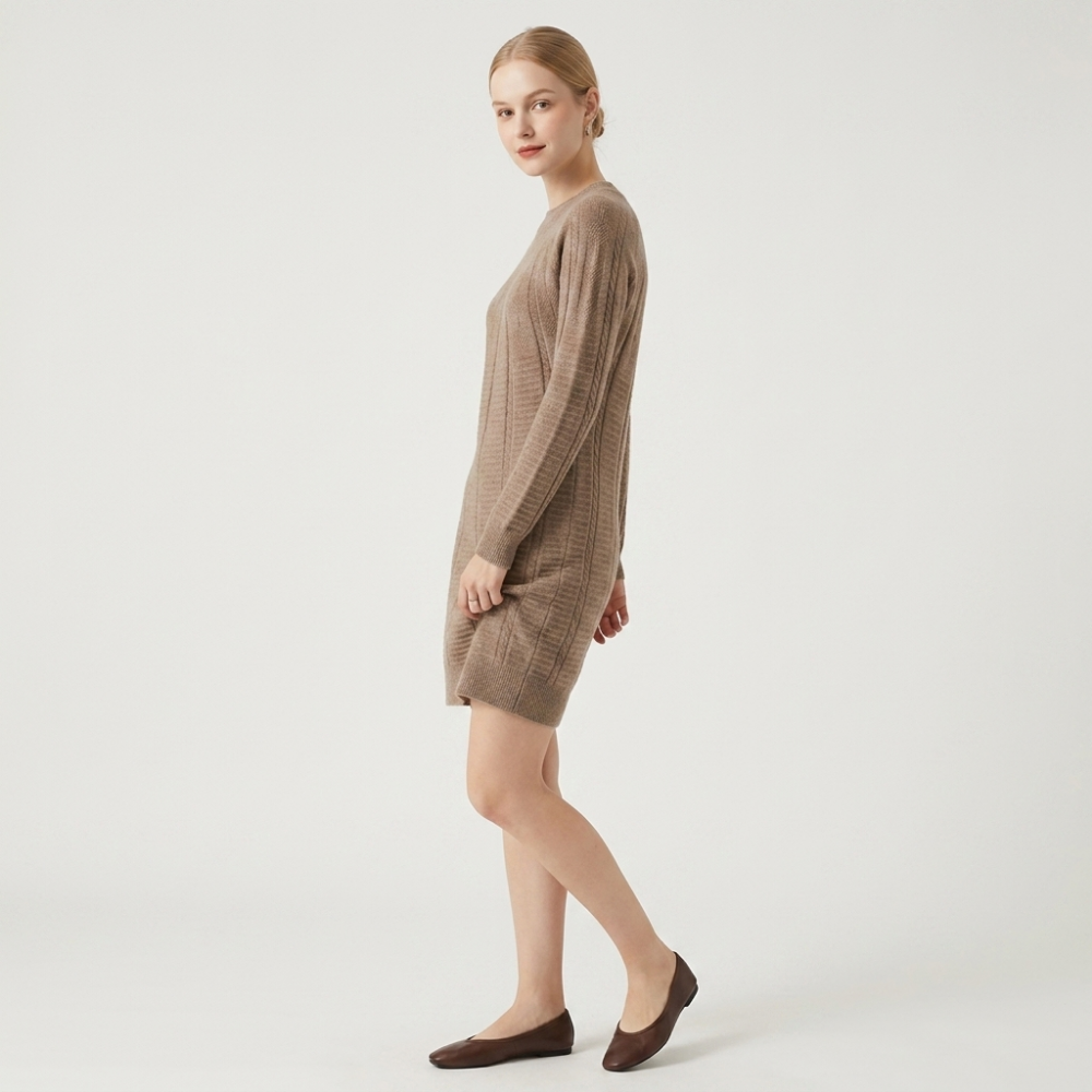 Mistline – Cashmere Dress — Khaki