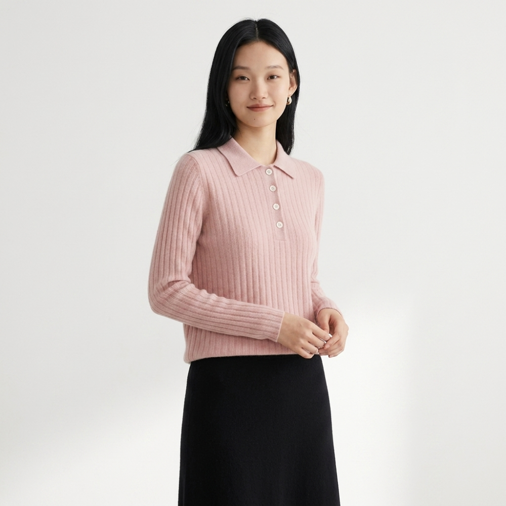 Alessandra – Cashmere Wool Sweater — Pink