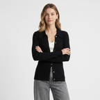 Seraphina – Cashmere Wool Cardigan — Black
