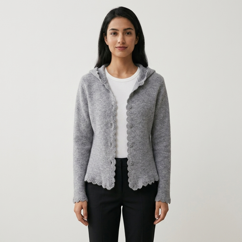 Softedge – Cashmere Wool Cardigan — Gray