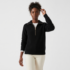 Windrift – Wool Half-Zip Sweater — Black