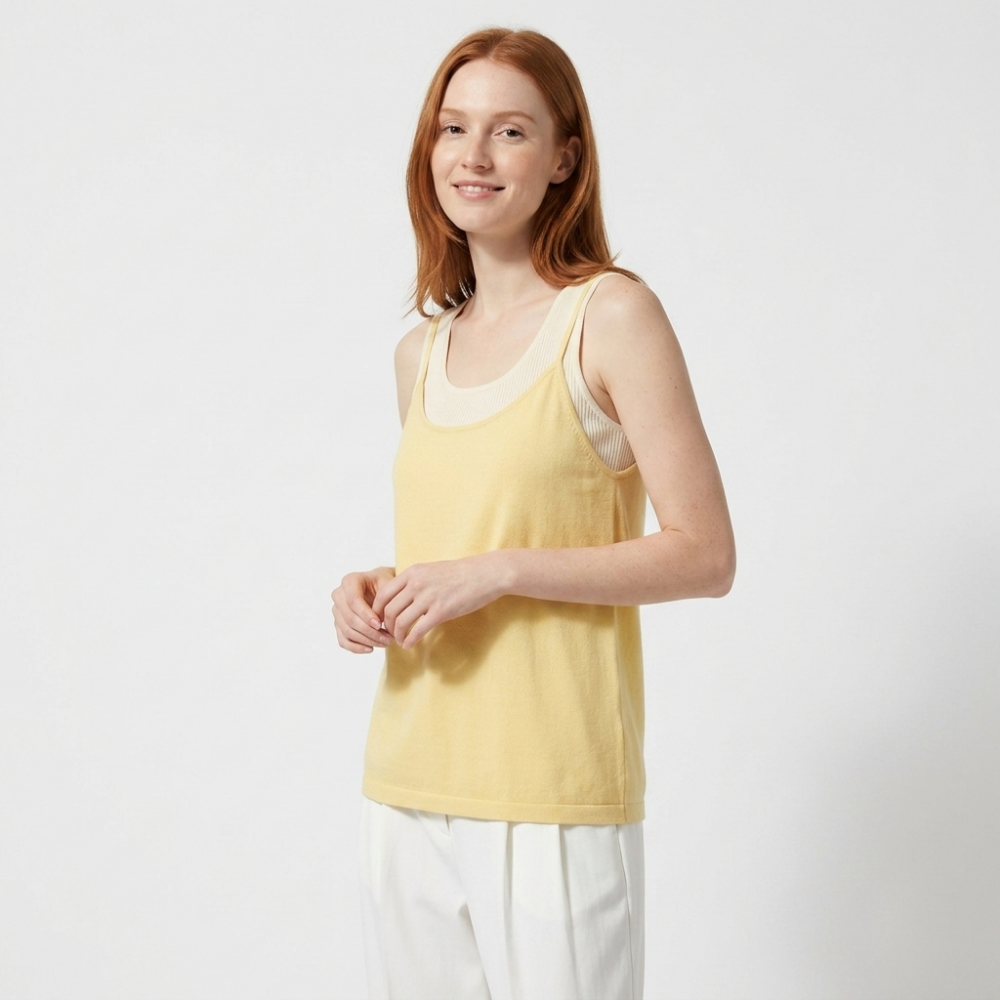 Softveil – Cashmere Wool Camisole — Yellow