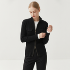 Calista – Cashmere Wool Cardigan — Black
