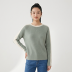 Vesper – Cashmere Wool Sweater — Gray Green