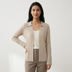 Emberhollow – Cashmere Wool Cardigan — Beige