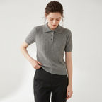 Driftknot – Cashmere Wool Polo — Gray
