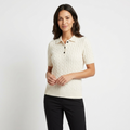 Driftknot – Cashmere Wool Polo — White