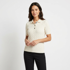 Driftknot – Cashmere Wool Polo — White